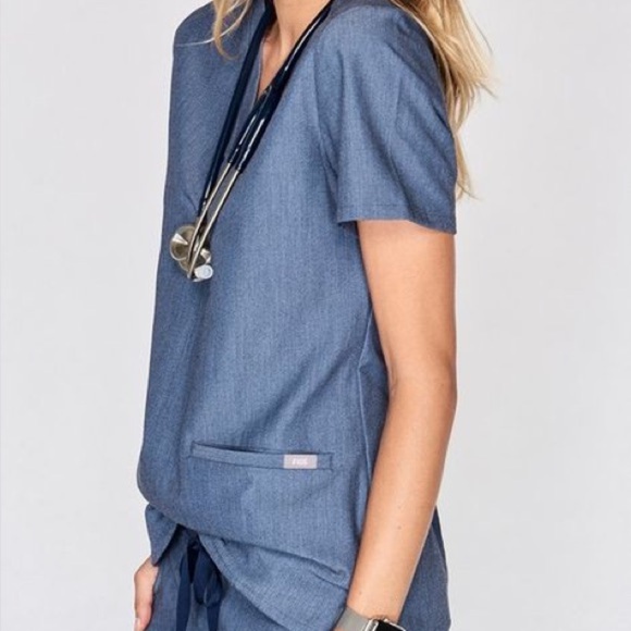 figs heather denim top - Picture 2 of 7